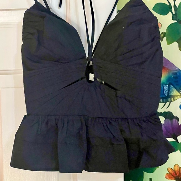 NWT Ulla Johnson Essie Peplum Top Noir (Black) - Picture 13 of 16